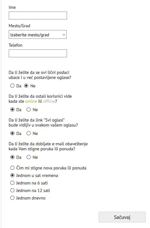 Kupujem prodajem Moj Nalog